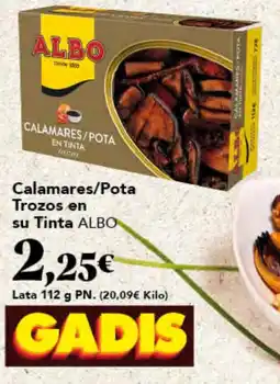 Gadis ALBO Calamares/Pota Trozos en su Tinta oferta