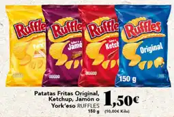 Gadis RUFFLES Patatas Fritas Original, Ketchup, Jamón o York'eso oferta