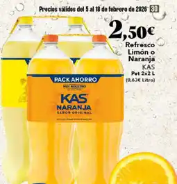 Gadis KAS Refresco Limón o Naranja oferta