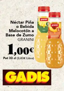 Gadis GRANINI Néctar Piña o Bebida Melocotón a Base de Zumo oferta