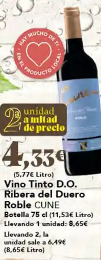 Gadis CUNE Vino Tinto D.O. Ribera del Duero Roble oferta