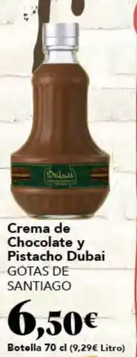 Gadis GOTAS DE SANTIAGO Crema de Chocolate y Pistacho Dubai oferta