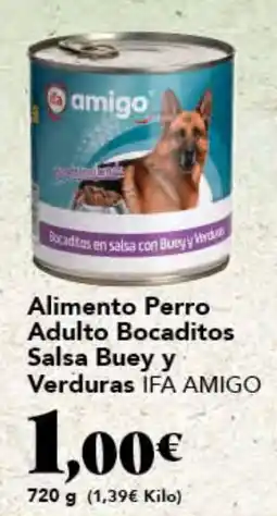Gadis IFA AMIGO Alimento Perro Adulto Bocaditos Salsa Buey y Verduras oferta