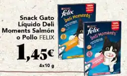 Gadis FELIX Snack Gato Líquido Deli Moments Salmón o Pollo oferta