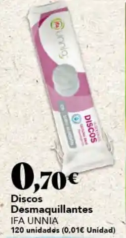 Gadis IFA UNNIA Discos Desmaquillantes oferta