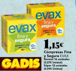 Gadis EVAX Compresas Fina y Segura oferta