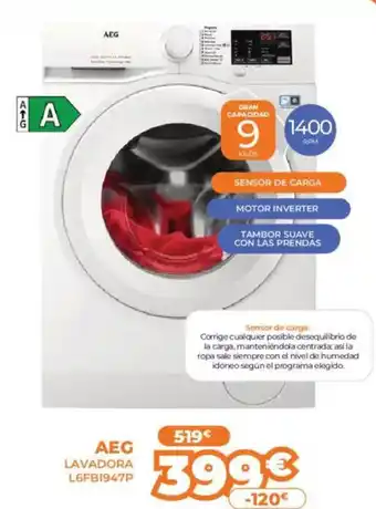 AEG Lavadora l6fb1947p