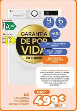 Pascual Martí LG Lavadora secadora f4dr5009a3w oferta