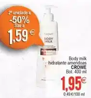 Plenus Supermercados Crowe - body milk hidratante amendoas oferta