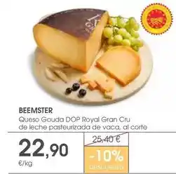 Supermercados Plaza Beemster - queso gouda dop royal gran cru de leche pasteurizada de vaca oferta