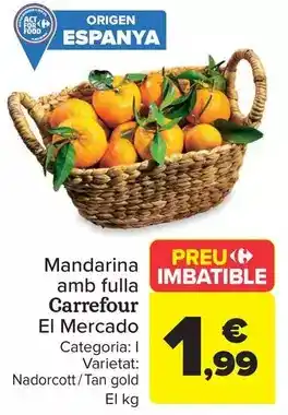 Carrefour - mandarina amb fulla