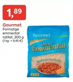 SPAR GOURMET Formatge emmental ratllat oferta
