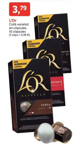 SPAR L'OR Cafè varietat en càpsules, 10 càpsules oferta