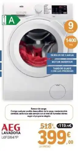E.Leclerc AEG Lavadora l6fb1947p oferta
