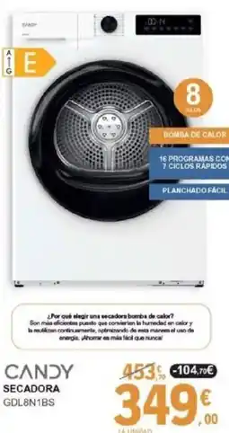E.Leclerc CANDY Secadora gdl8n1bs oferta