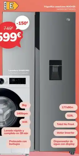 Mi electro HOOVER Frigorífico americano HHSBSO6174XWD oferta