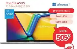 Mi electro ASUS Portátil F1504VA-BQ125W oferta