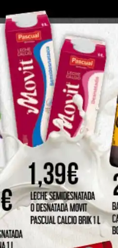 Claudio Leche semidesnatada o desnatada movit pascual calcio brik oferta