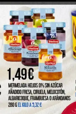 Claudio Mermelada helios 0% sin azúcar añadido fresa ciruela, melocotión albaricoque, frambuesa o arándanos oferta