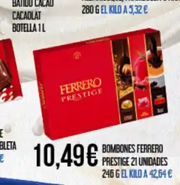 Claudio Bombones ferrero prestige 21 unidades oferta