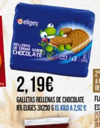 Claudio IFA ELIGES Galletas rellenas de chocolate oferta