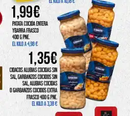 Claudio CIDACOS Alubias cocidas sin sal, garbanzos cocidos sin sal, alubias cocidas oferta