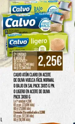 Claudio CALVO Atún claro en aceite de oliva vuelca fácil normal oferta
