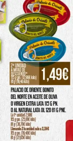 Claudio Palacio de oriente bonito del norte en aceite de oliva o virgen extra lata oferta