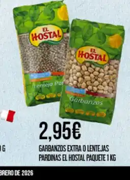 Claudio Garbanzos extra o lentejas pardinas el hostal paquete oferta
