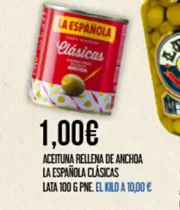 Claudio Aceituna rellena de anchoa la española clásicas oferta