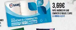 Claudio Papel higiénico ifa sabe compacto 12 rollos 2 capas oferta