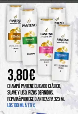 Claudio Champú pantene cuidado clásico, suave y liso, rizos definidos, reparagprotege o anticaspa oferta
