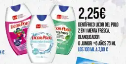Claudio Dentífrico licor del polo 2 en 1 menta fresca blanqueador o junior +6 años oferta