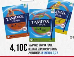 Claudio Tampones tampax pearl regular, super o superplus oferta