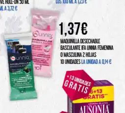Claudio Maquinilla desechable basculante ifa unnia femenin o masculina 2 hojas a oferta