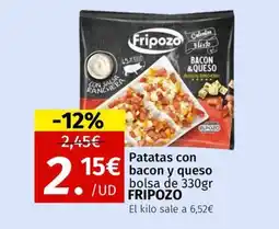 Maskom Supermercados FRIPOZO Patatas con bacon y queso oferta