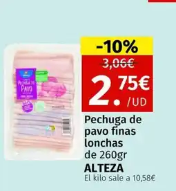 Maskom Supermercados ALTEZA Pechuga de pavo finas lonchas oferta