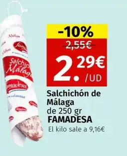 Maskom Supermercados FAMADESA Salchichón de Málaga oferta