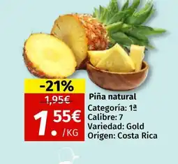 Maskom Supermercados Piña natural oferta