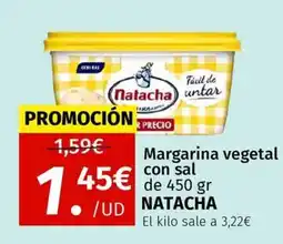 Maskom Supermercados NATACHA Margarina vegetal con sal oferta