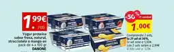 Maskom Supermercados DANONE Yogur proteína sabor fresa, natural, stracciatela o mango en pack oferta