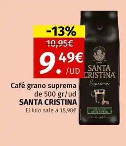 Maskom Supermercados SANTA CRISTINA Café grano suprema oferta