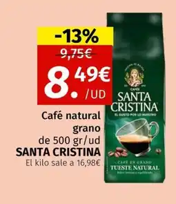 Maskom Supermercados SANTA CRISTINA Café natural grano oferta