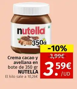 Maskom Supermercados NUTELLA Crema cacao y avellana en bote oferta
