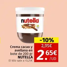 Maskom Supermercados NUTELLA Crema cacao y avellana en bote oferta