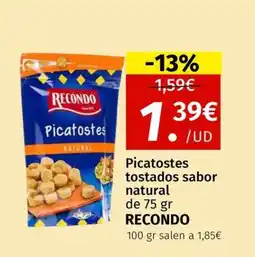 Maskom Supermercados RECONDO Picatostes tostados sabor natural oferta