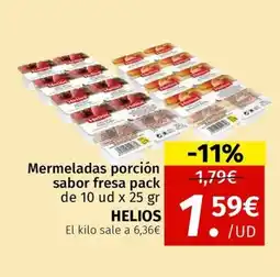Maskom Supermercados HELIOS Mermeladas porción sabor fresa oferta