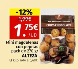 Maskom Supermercados ALTEZA Mini magdalenas con pepitas oferta