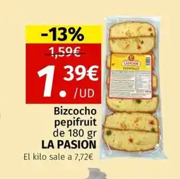 Maskom Supermercados LA PASION Bizcocho pepifruit oferta