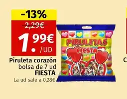 Maskom Supermercados FIESTA Piruleta corazón oferta